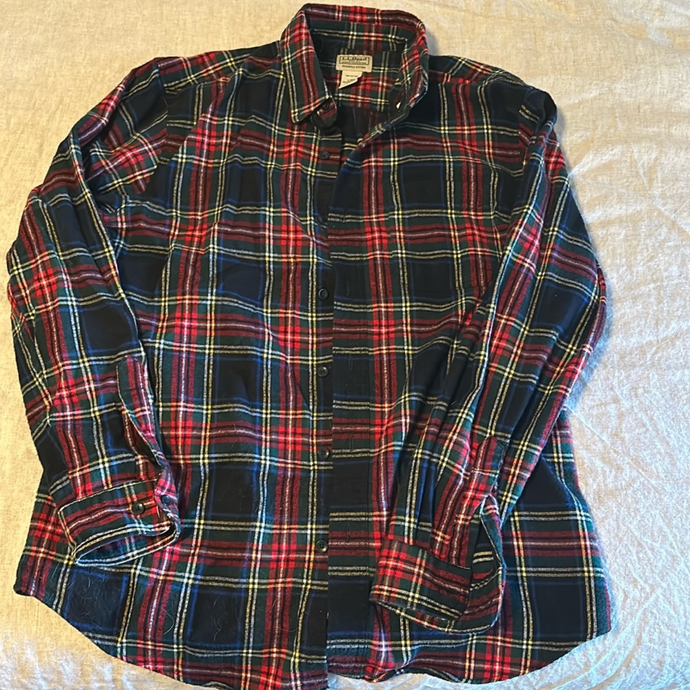 L.L. Bean flannel over shirt - Size L